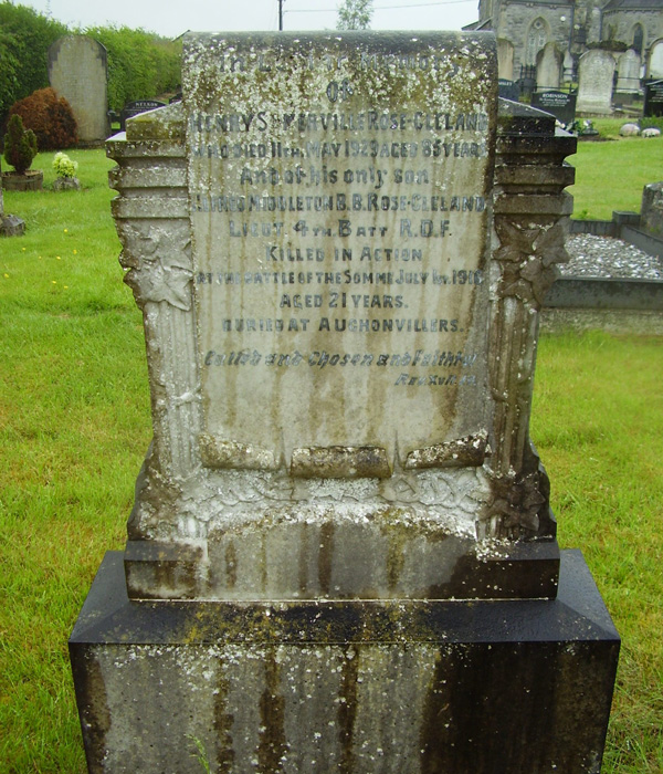 Alfred Rose-Cleland gravestone