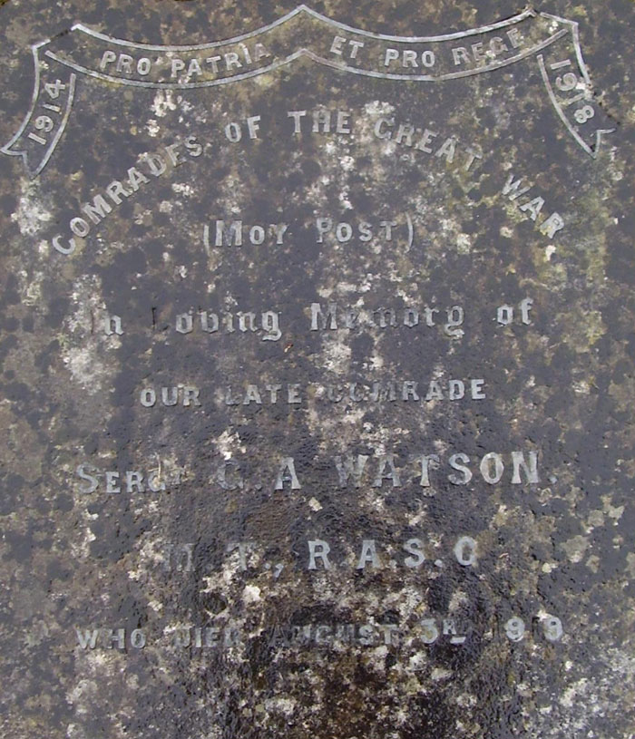 G A Watson gravestone