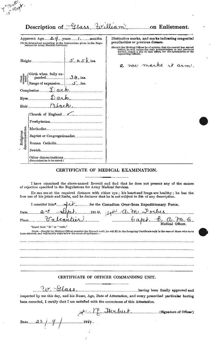 William Patrick Glass Attestation Paper - page 2