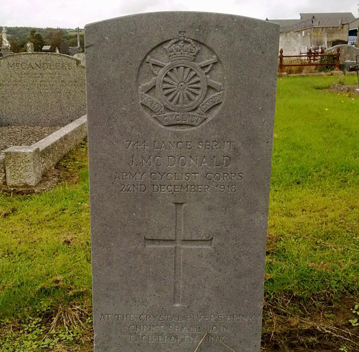 John McDonald's gravestone