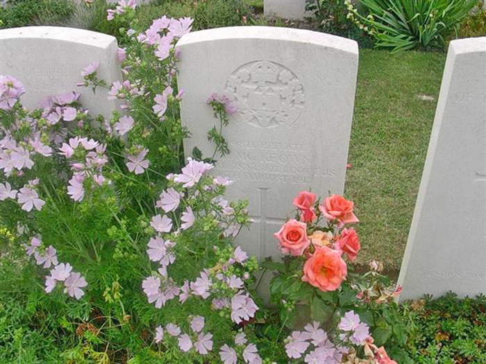 Private Thomas McKeown's gravestone