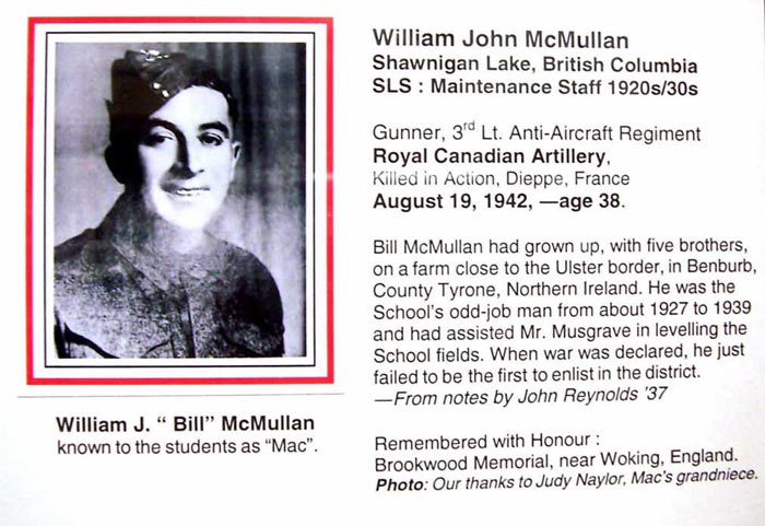 Gunner William McMullan - Shawnigan Lake School
