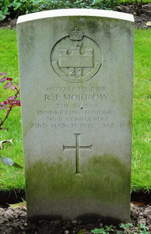 Fusilier Robert John Morrow headstone