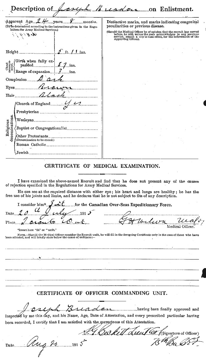 Joseph Breadon Attestation Paper - page 2