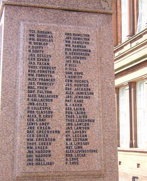 Bellshill War Memorial.