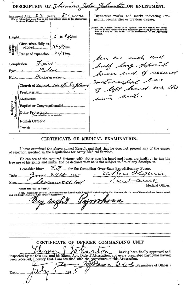 Thomas John Johnston Attestation Paper - page 2