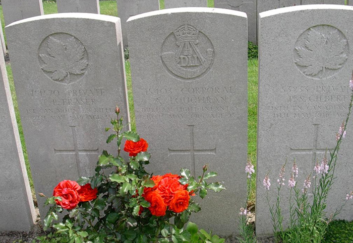 Alexander Loughran's gravestone