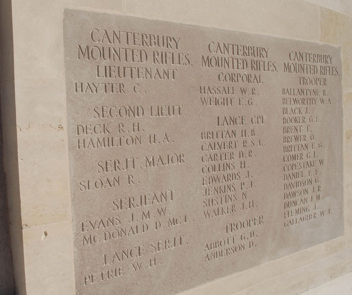 Staff Sergeant Major Sloan  on the Hill 60 Memorial at Gallipoli