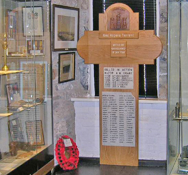 Garigliano Memorial in Enniskillen Castle.