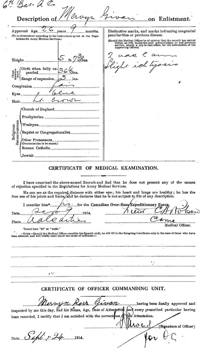 Enlistment form 2