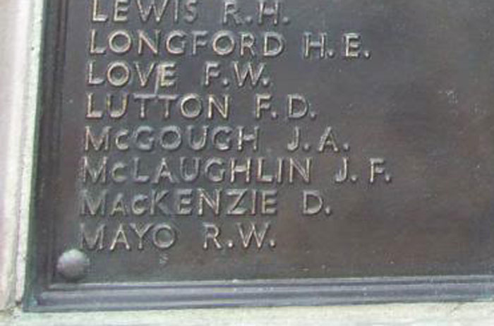 Liverpool Naval Memorial - Panel 4