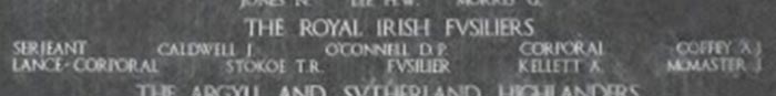 Athens Memorial -Royal Irish Fusiliers
