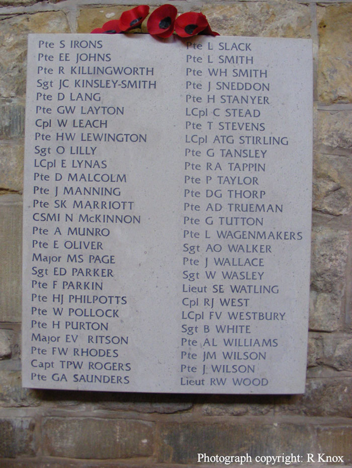 Sergeant Bertie White  St Mary's Church in Melton Mowbray