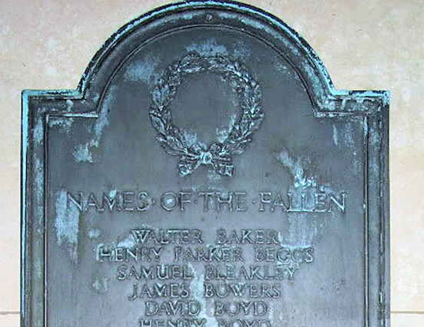 Rifleman James Bowers  - Hilden War Memorial